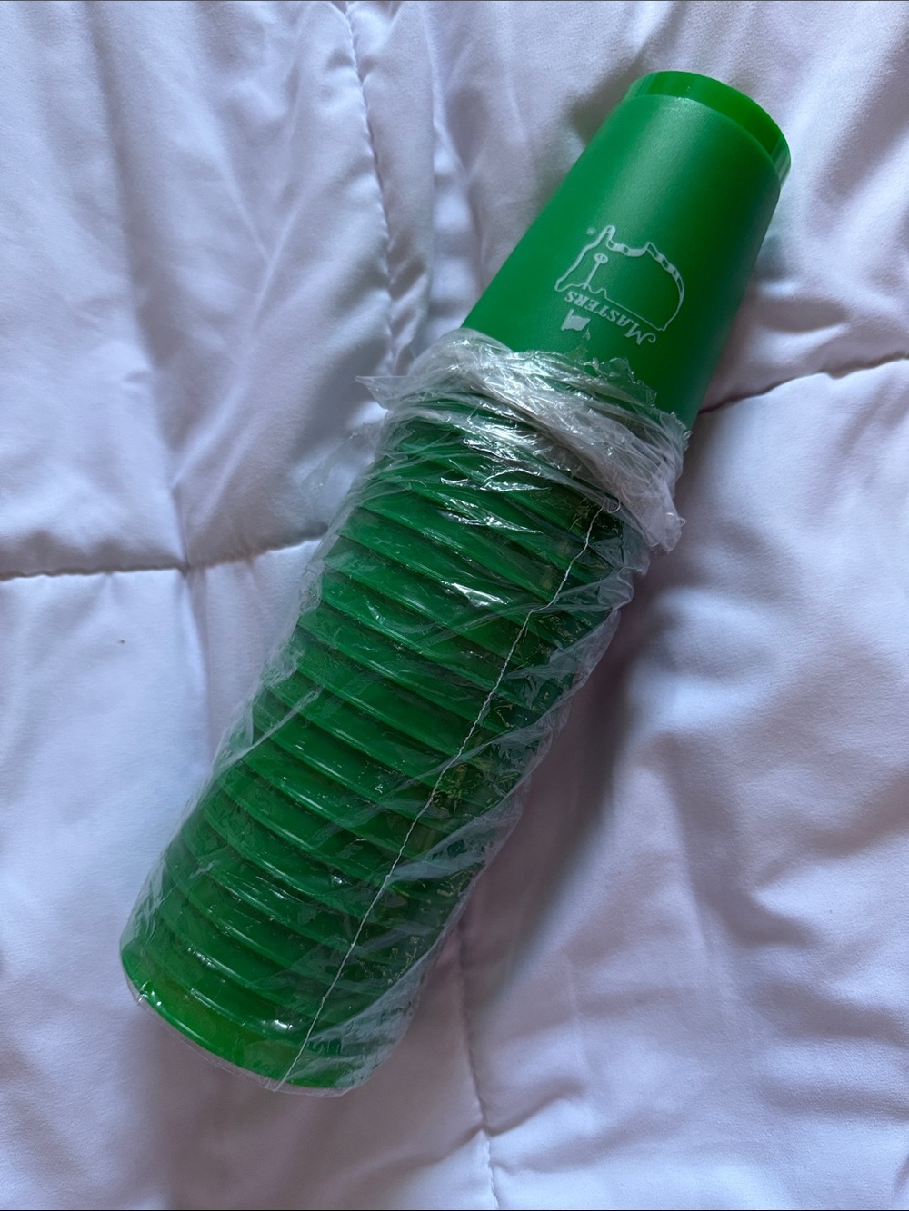 Masters Green Disposable Cups - Stack of Plastic Cups